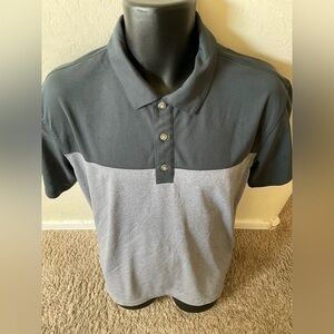 Men’s size L large used Bolle color block polo shirt grey black Pre own items